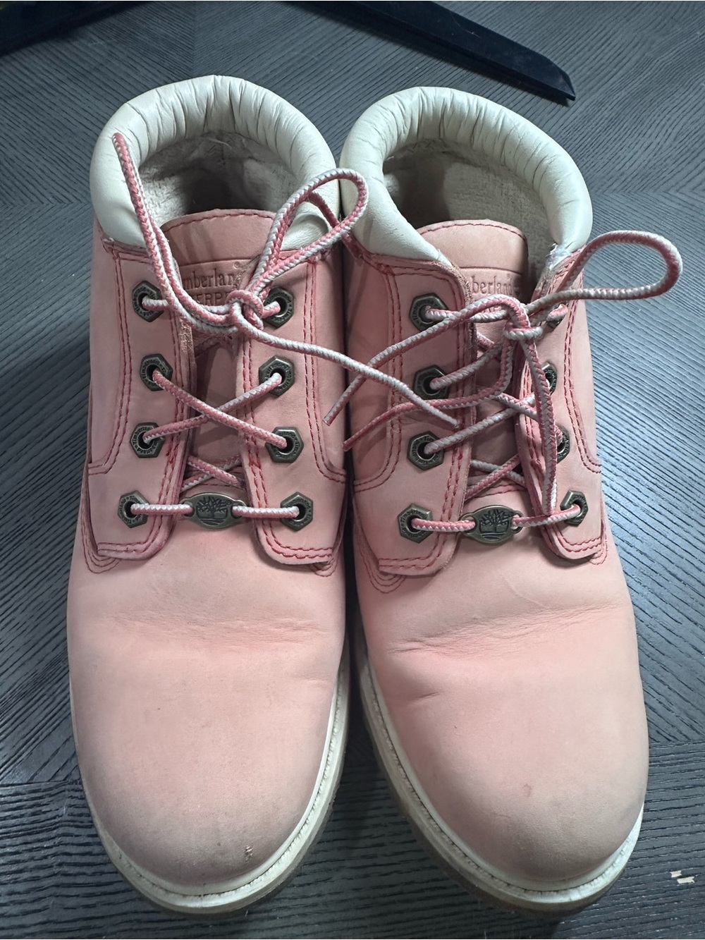 Timberland | Women's Vintage Pink Suede Leather Ankle Boots Size 7.5 M